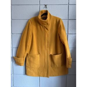 Women's Kenneth Cole Reaction Wool Blend Pea Coat size 12 Indie Bohemian Preppy